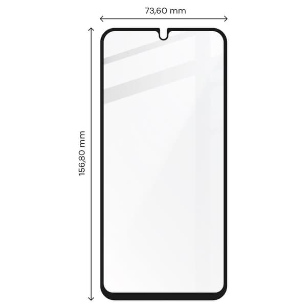 Bizon Glass Edge 2 karkaistu lasi Galaxy A34 5G:lle, musta