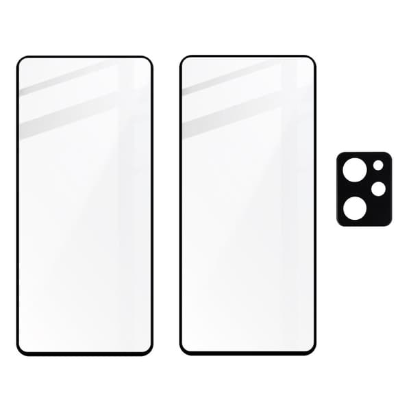 2x Glas + kameraglas BIZON Edge 2 för Poco X5 Pro