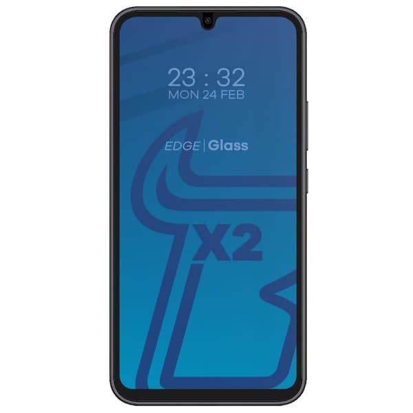 2x Glas + kameraglas BIZON Edge 2 för Galaxy A34 5G