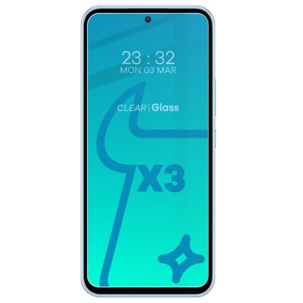 3x Glas + kameraglas BIZON Clear 2 til Galaxy A54 5G