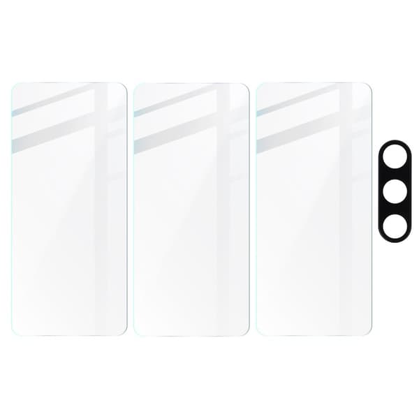 3x Glas + kameraglas BIZON Clear 2 til Galaxy A54 5G