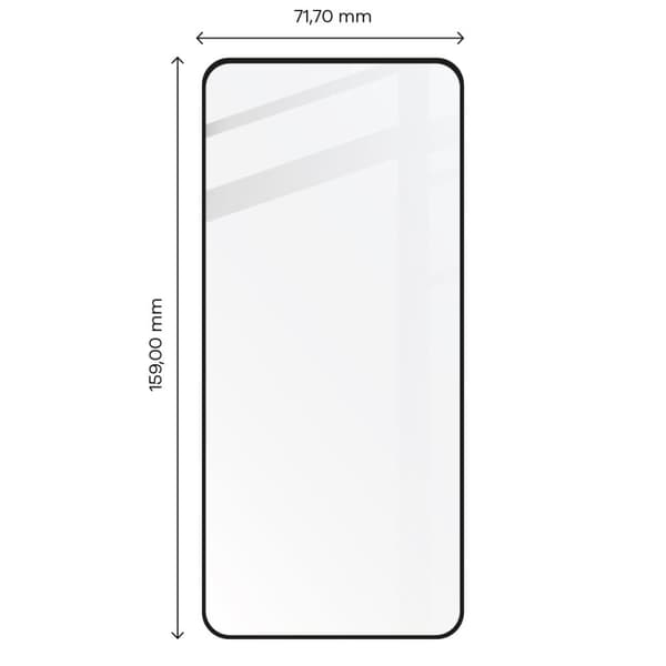 Bizon Glass Edge 2 karkaistu lasi Realme GT3:lle, musta