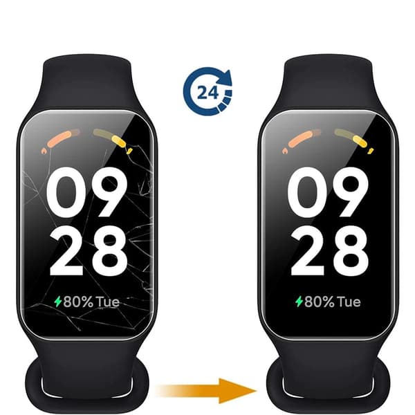 Bizon Glass Hydrogel Skärmskydd för Redmi Smart Band 2 / Xiaomi Mi Band 8 Active, 2 stycken