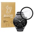Miniatyrbild 1 av 6: Bizon Glass Watch Edge Hybridglas för Xiaomi Watch S1 Pro, Svart