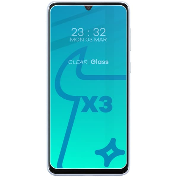 3x Glas + kameralins BIZON Clear 2 för Galaxy A34 5G