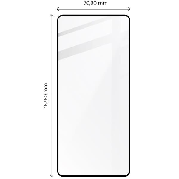 Bizon Glass Edge 2 Härdat Glas för POCO F5, Svart