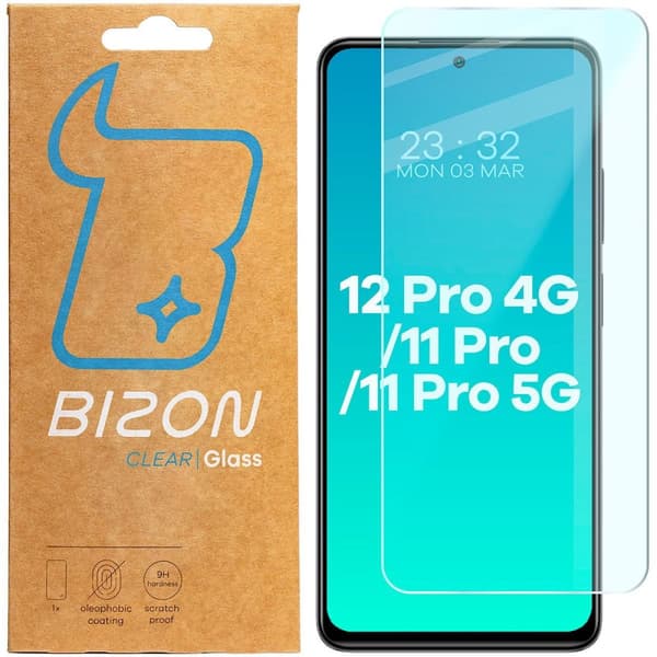 Bizon Glass Clear 2 Härdat Glas för Redmi Note 12 Pro 4G / 11 Pro / 11 Pro 5G
