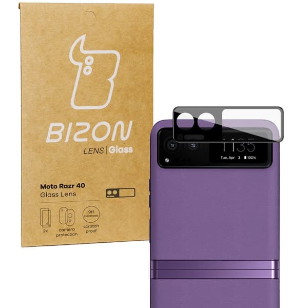 Bizon Glass-lins för Motorola Razr 40, 2 st.