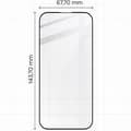 Miniatyrbillede 2 af 7: Bizon Glass Edge 2 Hærdet Glas til iPhone 15 Pro, Sort