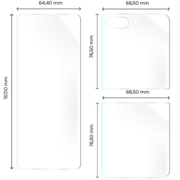 Hydrogelfilm för bak- och framsida Bizon Glass Hydrogel, Galaxy Z Flip5