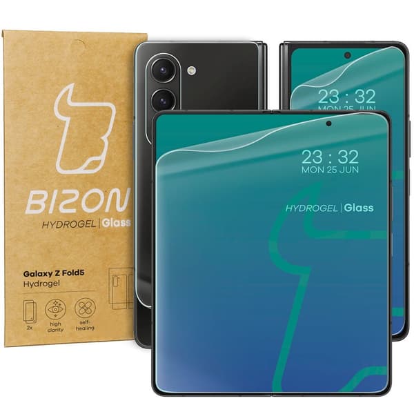 Hydrogelfilm för baksida, framsida och mitten av Bizon Glass Hydrogel, Galaxy Z Fold5