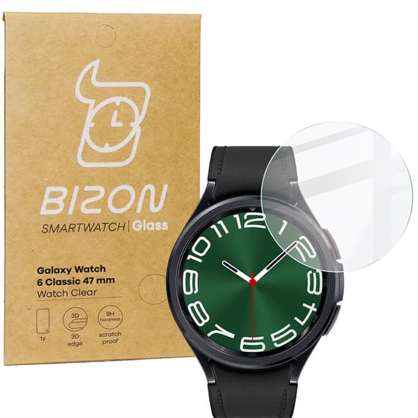 Bizon Glass kirkas karkaistu lasi Galaxy Watch 6 Classicille 47 mm
