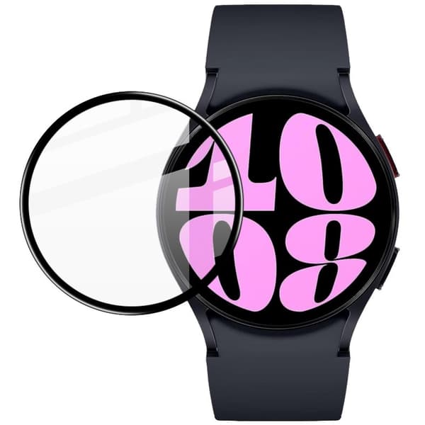 Bizon Glass Watch Edge Hybrid Galaxy Watch 6:lle (44 mm), musta