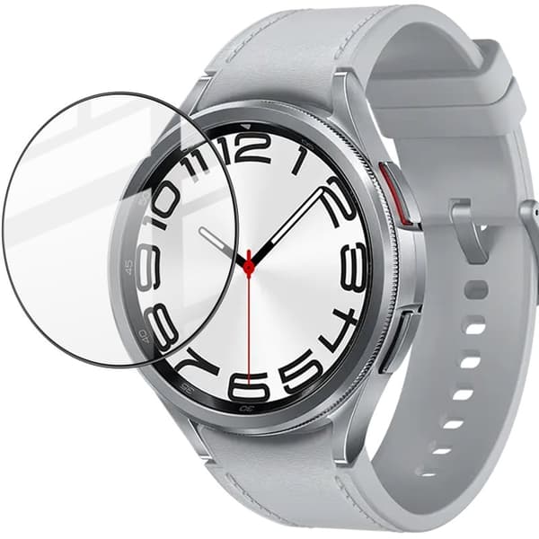 Bizon Glass Watch Edge Hybrid Galaxy Watch 6 Classicille (47 mm), musta