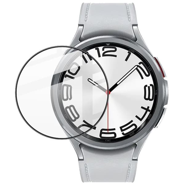 Bizon Glass Watch Edge Hybrid Galaxy Watch 6 Classicille (47 mm), musta
