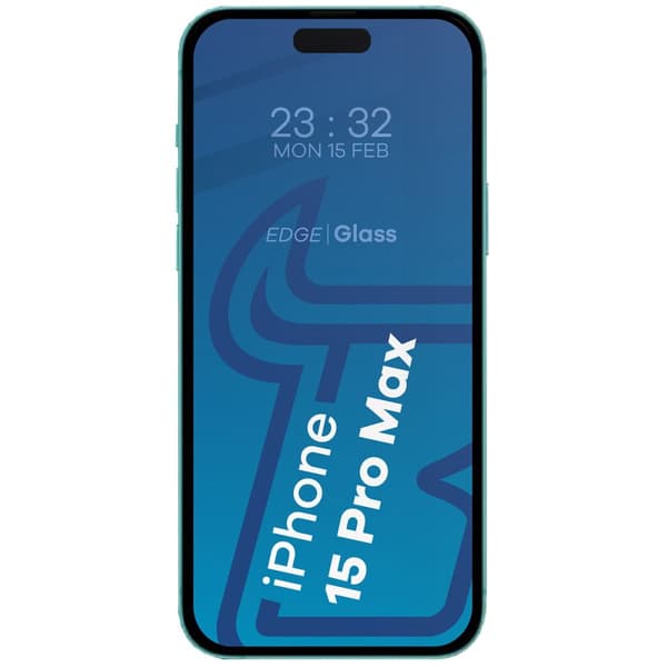 Bizon Glass Edge 2 Hærdet Glas til iPhone 15 Pro Max, Sort