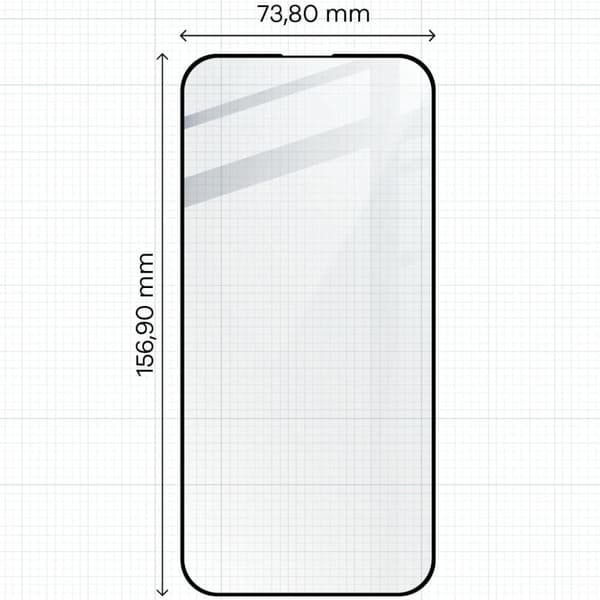 Bizon Glass Edge 2 Hærdet Glas til iPhone 15 Pro Max, Sort