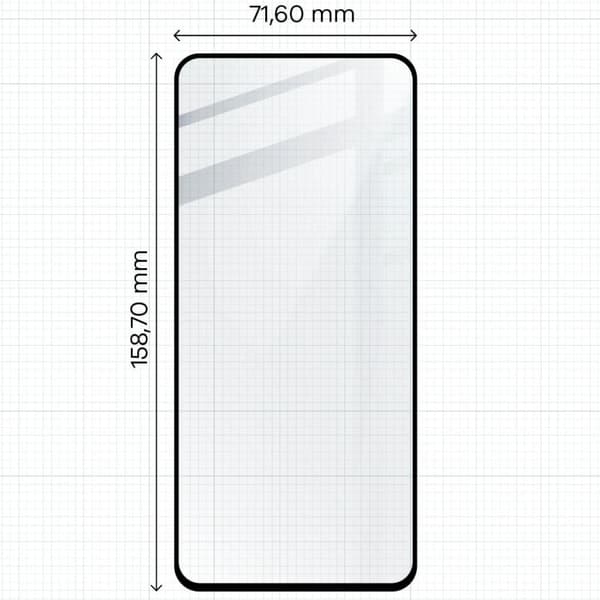 Bizon Glass Edge 2 Härdat Glas för Honor 90 Lite, Svart