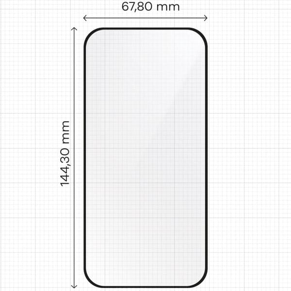 Härdat glas med ram för enkel applicering Bizon Glass Applicator för iPhone 16, 2 st