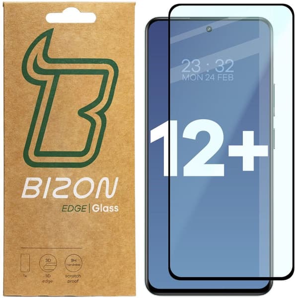 Bizon Glass Edge 2 karkaistu lasi Realme 12+ 5G:lle