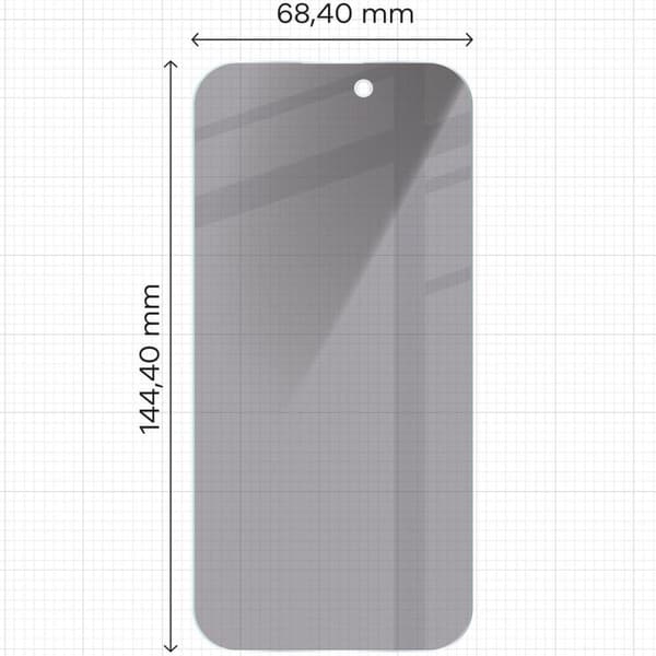 Bizon Glass Clear Shadow Privacy Hærdet Glas til iPhone 14 Pro, Tonet