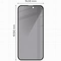 Miniatyrbillede 2 af 4: Bizon Glass Edge Shadow Privacy Hærdet Glas til iPhone 15 Plus, Røget med Sort Ramme