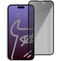 Miniatyrbillede 1 af 4: Bizon Glass Edge Shadow Privacy Hærdet Glas til iPhone 15 Plus, Røget med Sort Ramme