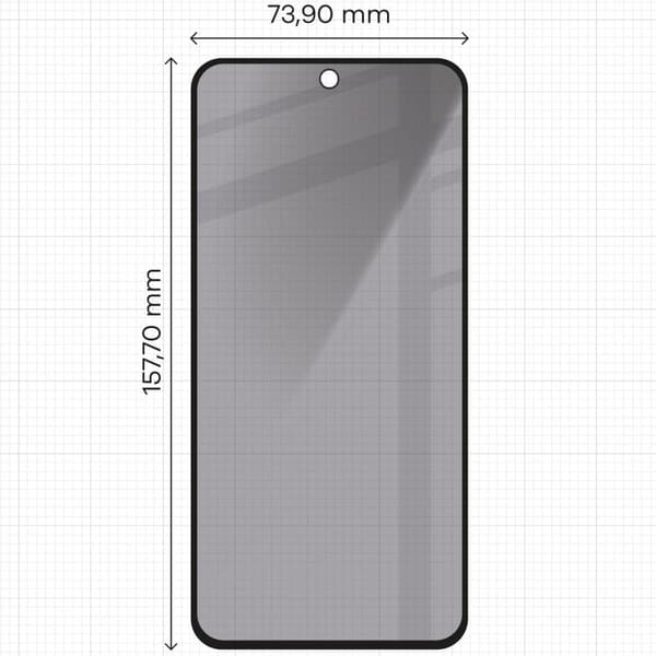 Bizon Glass Edge Shadow Privacy Härdat Glas för Galaxy A35 5G / A55 5G, Tonat med Svart Ram
