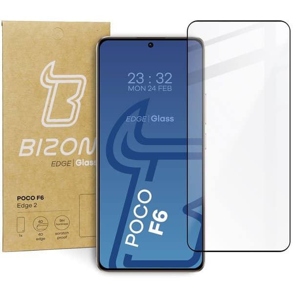 Bizon Glass Edge 2 Härdat Glas för Xiaomi Poco F6