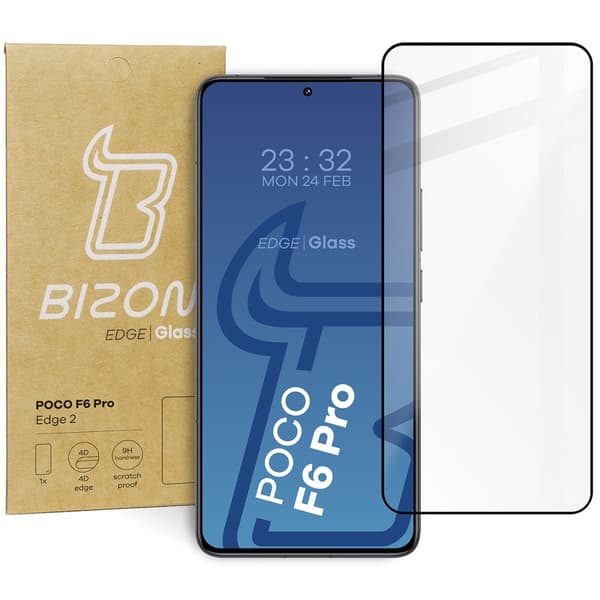 Bizon Glass Edge 2 Härdat Glas för Xiaomi Poco F6 Pro