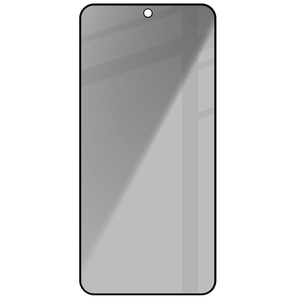 Bizon Glass Edge Shadow Privacy Härdat Glas för Galaxy S23, Tonat med Svart Ram