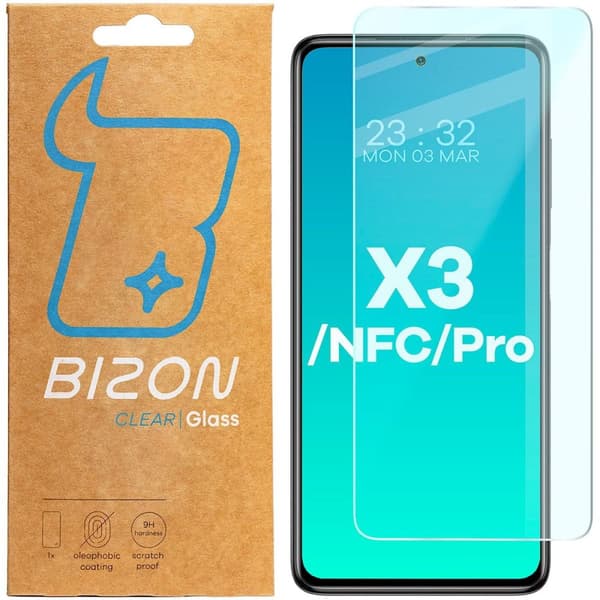 Bizon Glass Clear 2 Härdat Glas för Xiaomi Poco X3 / NFC / Pro