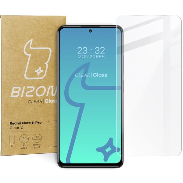 Bizon Glass Clear 2 hærdet glas til Xiaomi Redmi Note 11 Pro