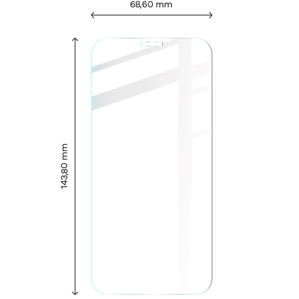 3x Lasi + Kameralasi BIZON Clear 2 Pakkaus iPhone 12 Prolle