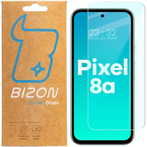Bizon Glass Clear 2 karkaistu lasi Google Pixel 8a:lle