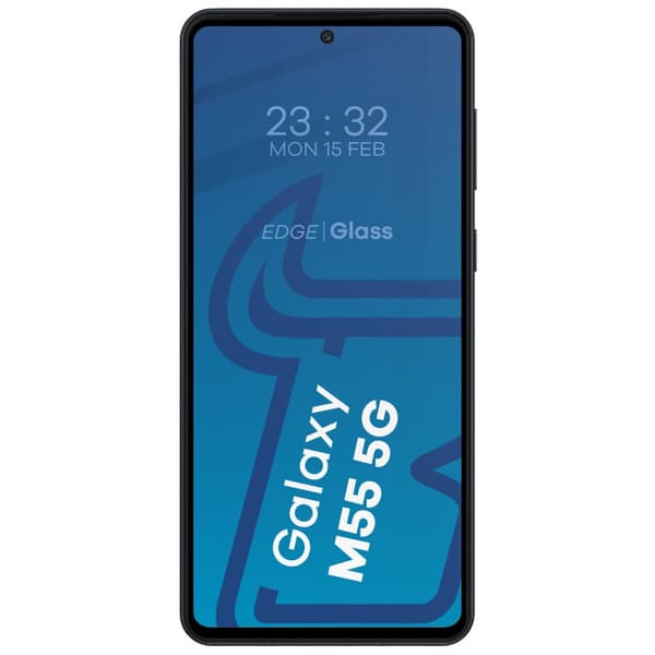 2x Glas + Kameraglas BIZON Edge 2-pack för Galaxy M55 5G
