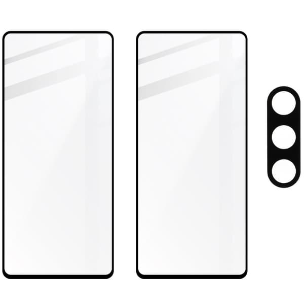 2x Glas + Kameraglas BIZON Edge 2-pack för Galaxy M55 5G
