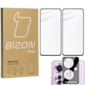 Miniatyrbild 1 av 6: 2x Glas + Kameraglas BIZON Edge 2-pack för Oppo Reno11 F 5G