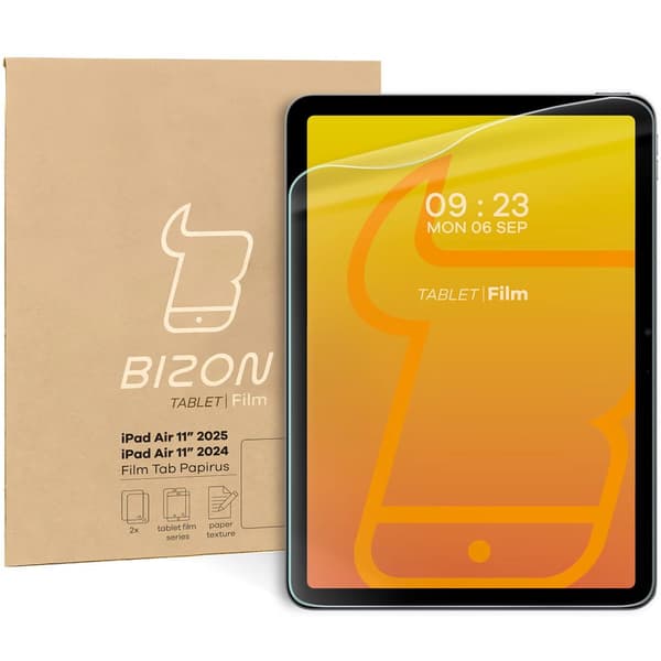 Bizon Film Tab Papirus pappersliknande folie för iPad Air 11"" 7/6 generation. 2025/2024, 2 stycken