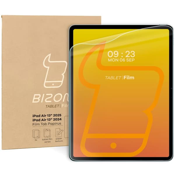 Bizon Film Tab Papirus pappersimitationsfolie för iPad Air 13"" 2025 / 2024, 2 stycken