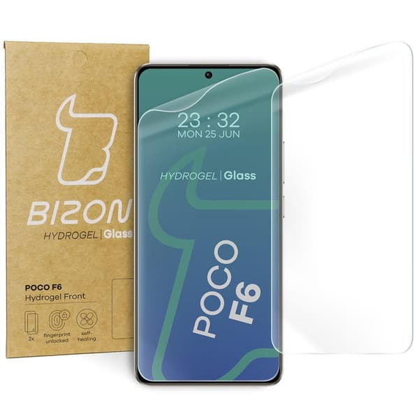 Hydrogelfilm för Bizon Glass Hydrogel framskärm för Xiaomi Poco F6, 2 stycken