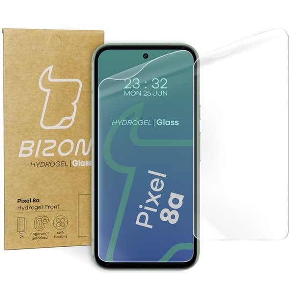Bizon Glass Hydrogel -näytönsuoja Pixel 8a:lle, 2 kpl