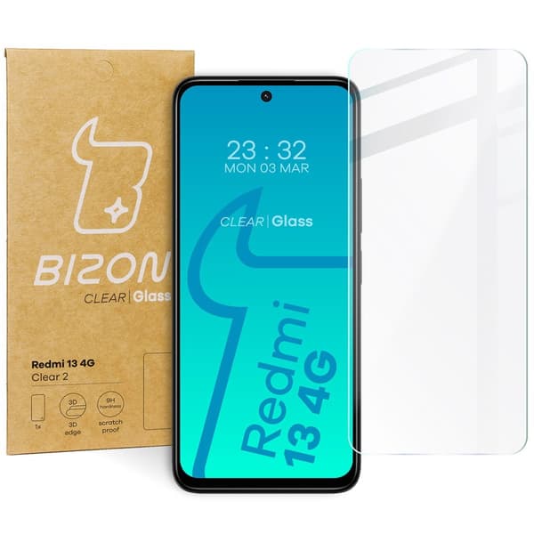 Bizon Glass Clear 2 härdat glas för Xiaomi Redmi 13 4G