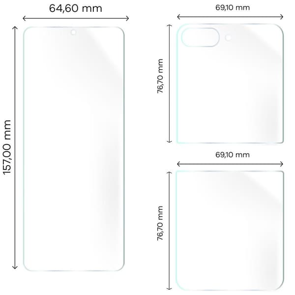 Hydrogelfilm för bak- och framsida Bizon Glass Hydrogel Set, Galaxy Z Flip 6