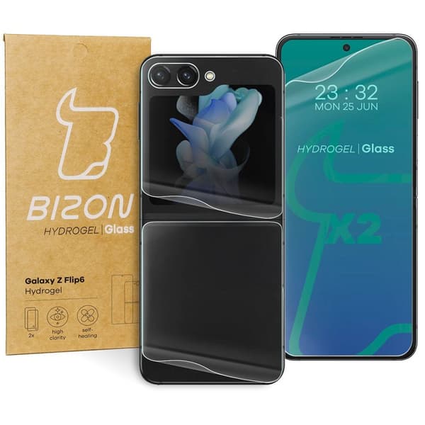 Hydrogelfilm för bak- och framsida Bizon Glass Hydrogel Set, Galaxy Z Flip 6