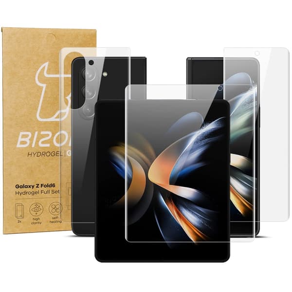 Hydrogelfilm för baksida, framsida och mitten Bizon Glass Hydrogel Set, Galaxy Z Fold6