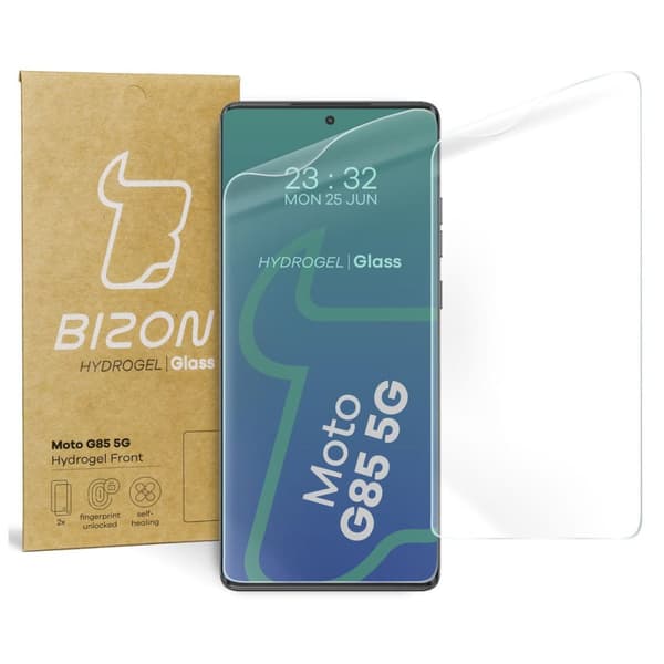 Bizon Glass Hydrogel Frontskærmbeskytter til Motorola Moto G85 5G, 2 stk.