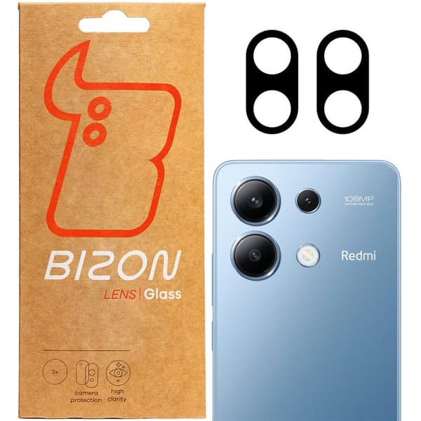 Bizon Glaslins för Xiaomi Redmi 13 4G, 2 stycken