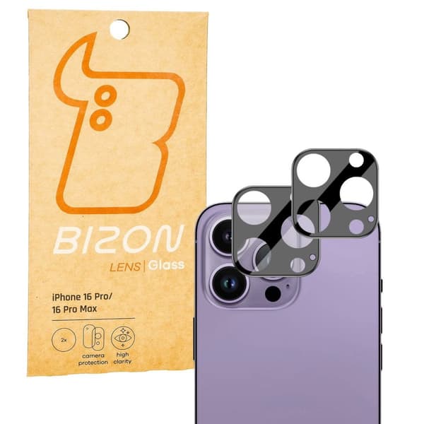 Bizon Glass Lens til iPhone 16 Pro / 16 Pro Max, 2 stk.