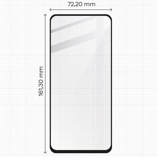 Bizon Glass Edge 2 karkaistusta lasista valmistettu Realme 12 4G -puhelimelle, musta kehys